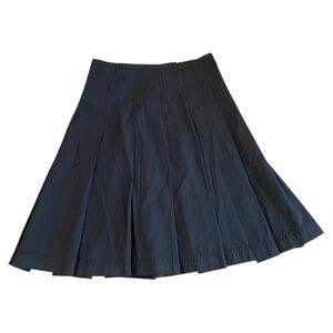Miu Miu Black A-Line Pleated Skirt
